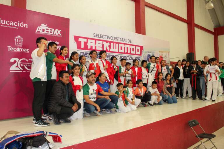 Éxito rotundo el Selectivo y Torneo de Grados Menores ADEEMX de Taekwondo en Tecámac.