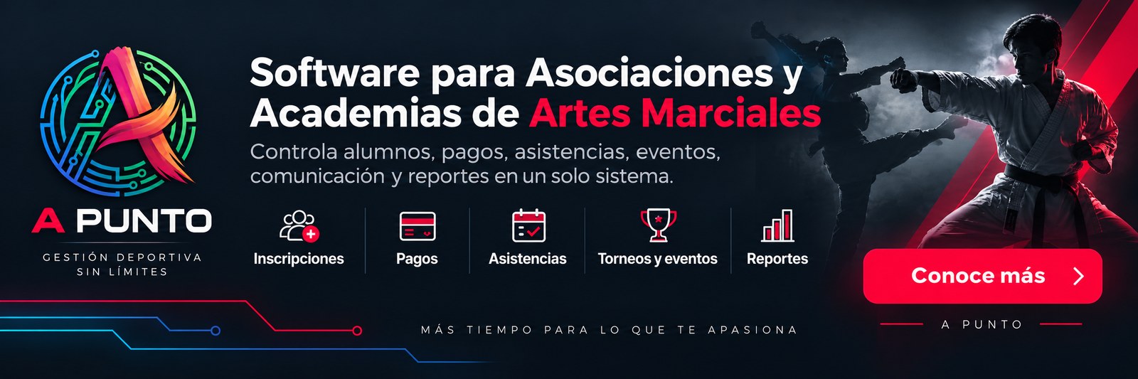 A Punto, software de gestión para asociaciones y academias de artes marciales